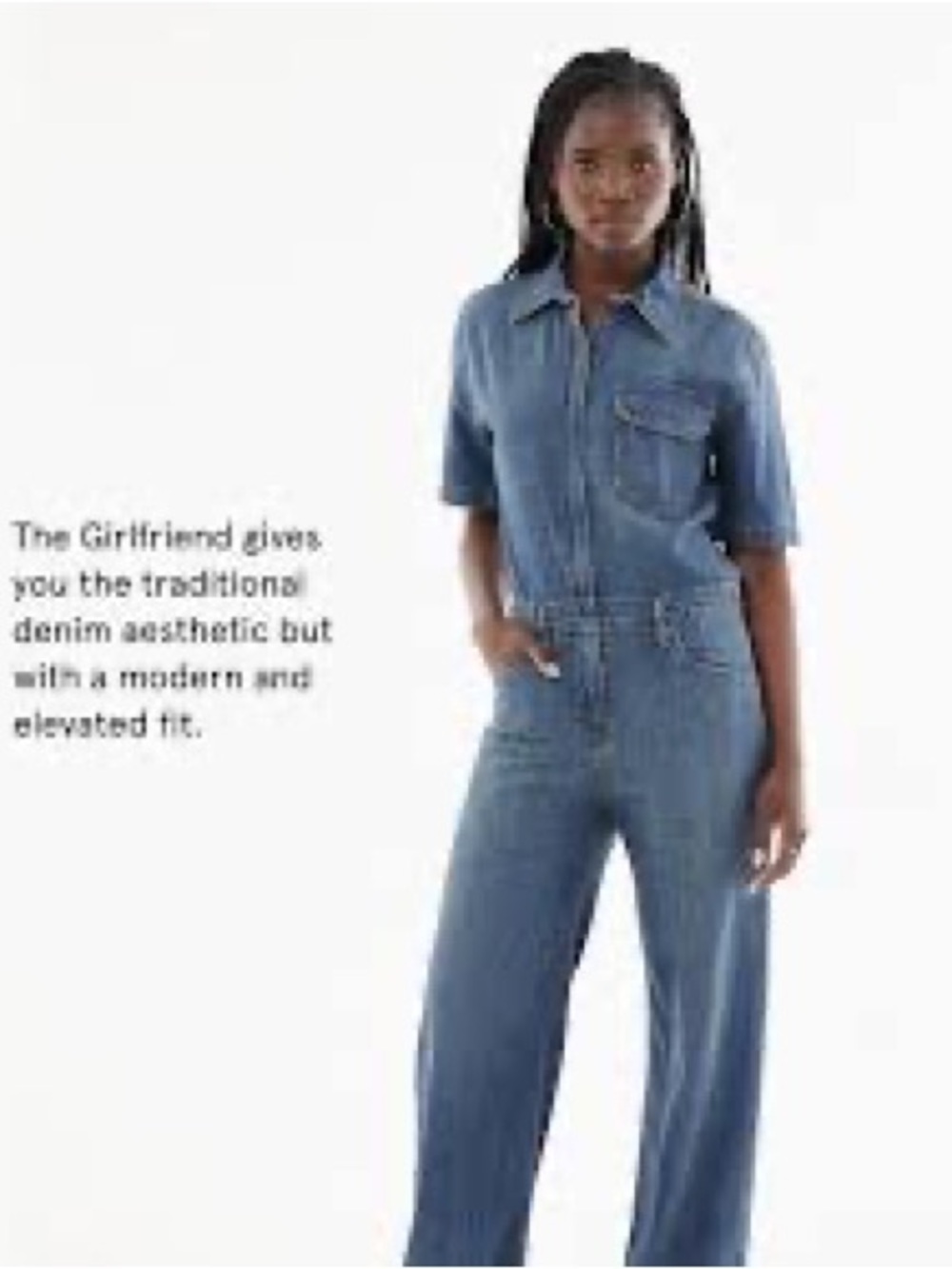 Light Wash Denim Jumpsuit - Casual Wide Leg Romper